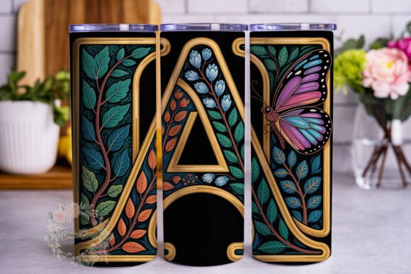 A Initial Butterfly Botanical Tumbler Graphics & Wraps Review