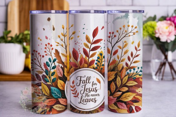 Autumn Leaves Devotional 20oz Tumbler Graphics & Wraps