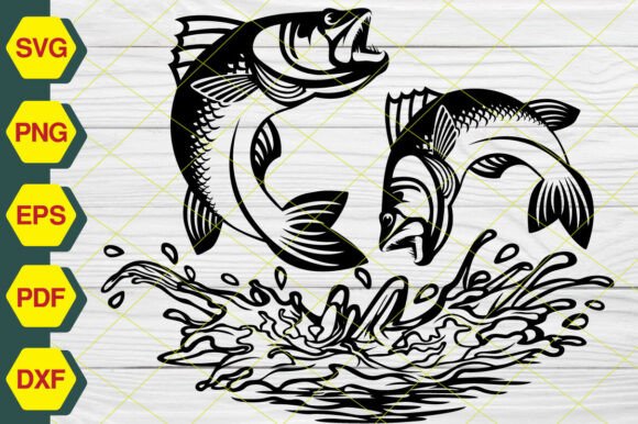 Bass Fishing SVG: Graphics for Local Business Branding
