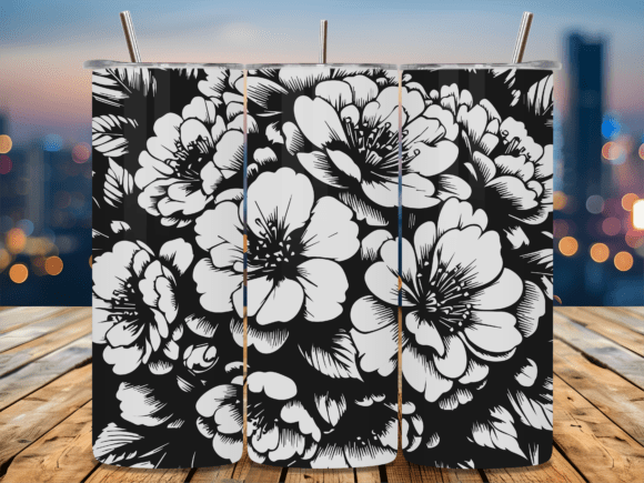 Botanical Spring Blossom Tumbler Graphics for Crafts