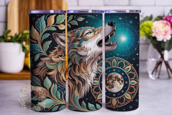 Celestial Howling Wolf: Graphics & Tumbler Wraps Review