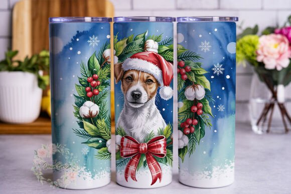 Christmas Dog Wreath Tumbler Wrap Graphics Review