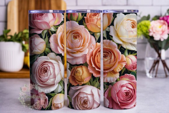 Elegant Peach Roses: Tumbler Wraps & Graphics Review