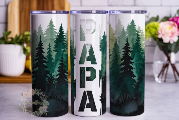 Forest PAPA 20oz Tumbler Wrap: Graphics for Tumbler Wraps