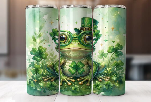 Frog St. Patrick's Day Tumbler Wrap: Graphics Review for Branding