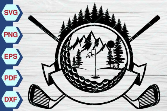 Golfing Scene SVG, Golf Illustrations