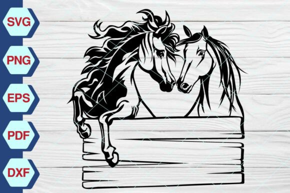 Horse Split Name Frame SVG EP343: Graphics for Local Business Branding