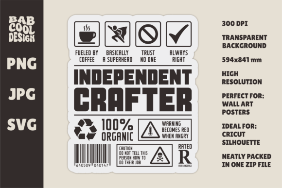 Independent Crafter Poster: Graphics and Crafts with a Twist