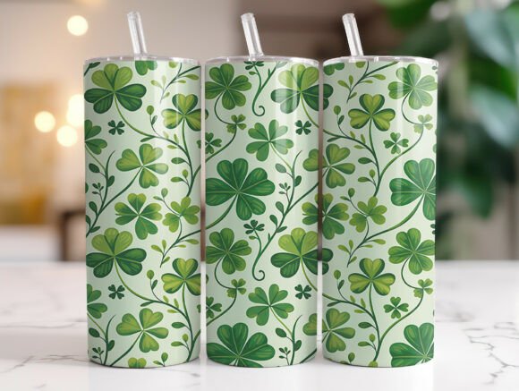 Lucky Irish Shamrock 20oz Tumbler Wrap