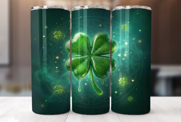 Melting Shamrock 20 Oz Tumbler Wrap: Graphics for Real Branding