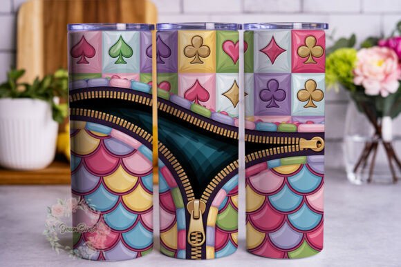 Pastel Quilted Scales Tumbler Design