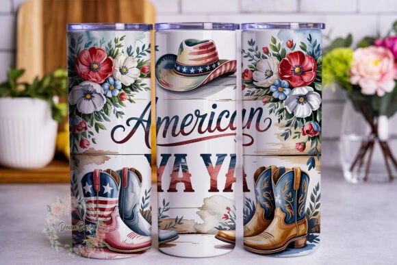 Rustic Patriotic Floral Tumbler: A Designer's Review