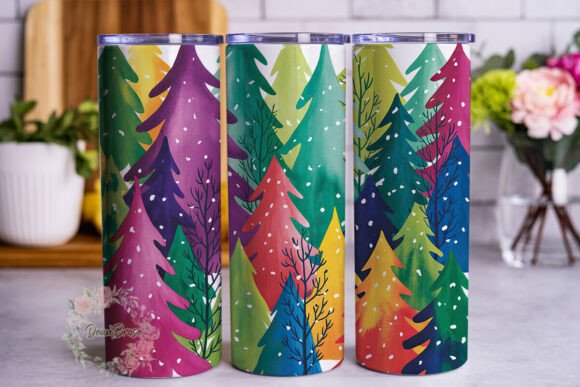 Whimsical Watercolor Forest 20oz Tumbler Graphics